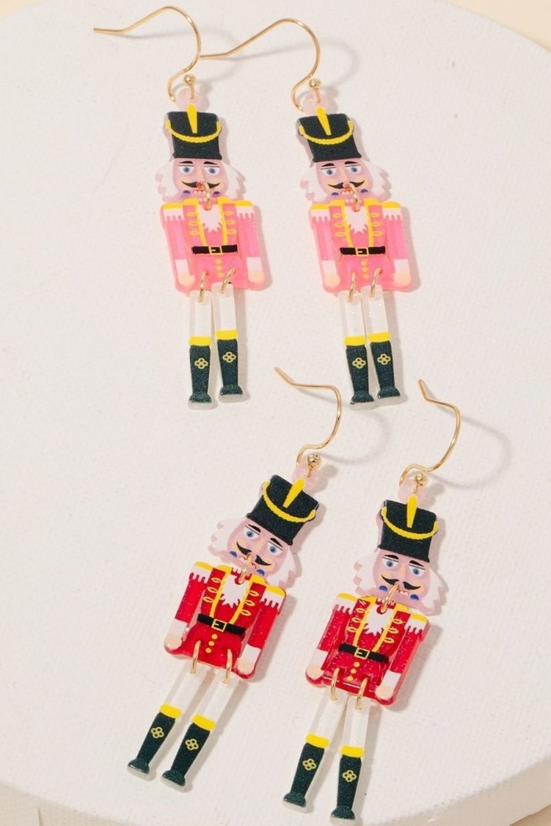 Fame Acrylic Nutcracker Dangle Earrings - S. M. & Co.