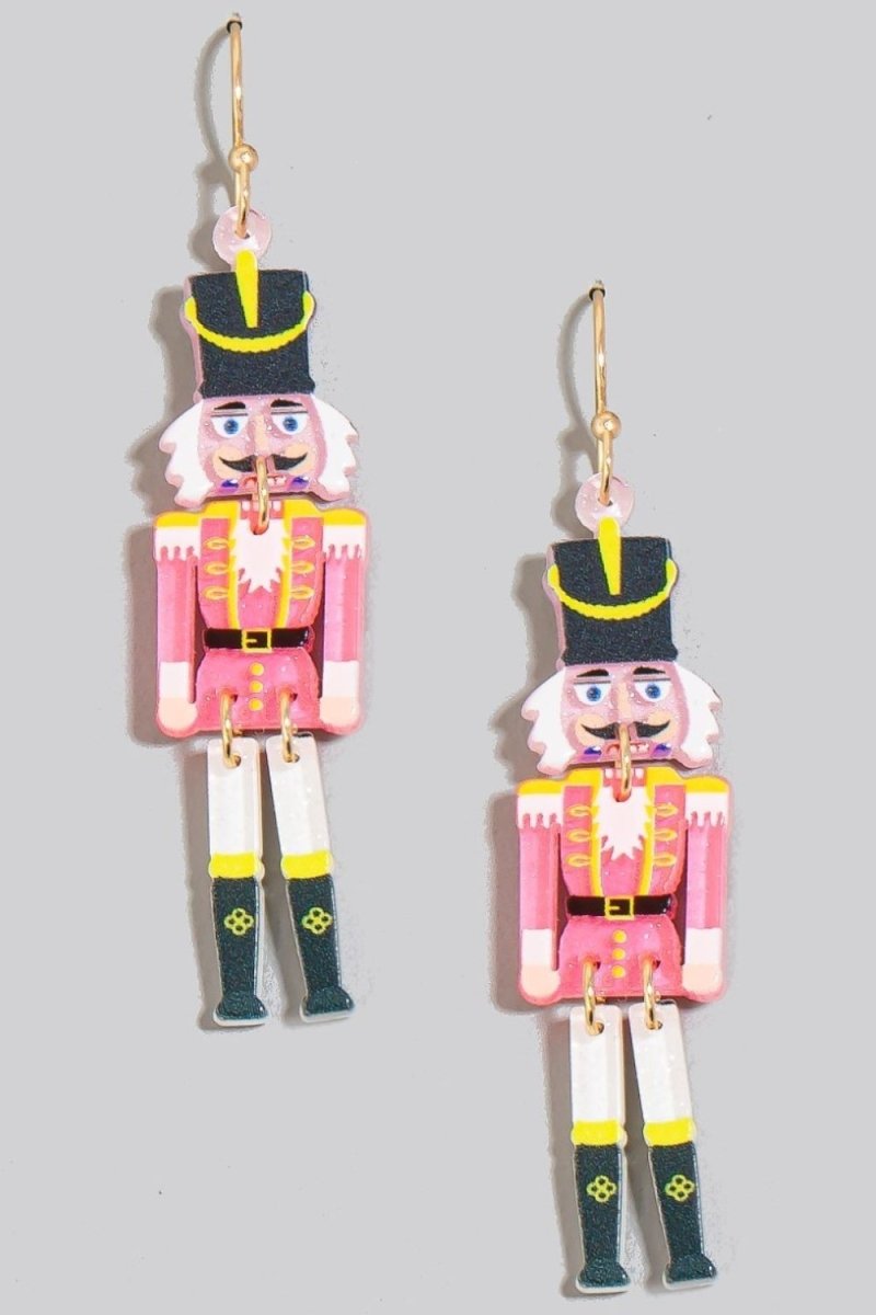 Fame Acrylic Nutcracker Dangle Earrings - S. M. & Co.