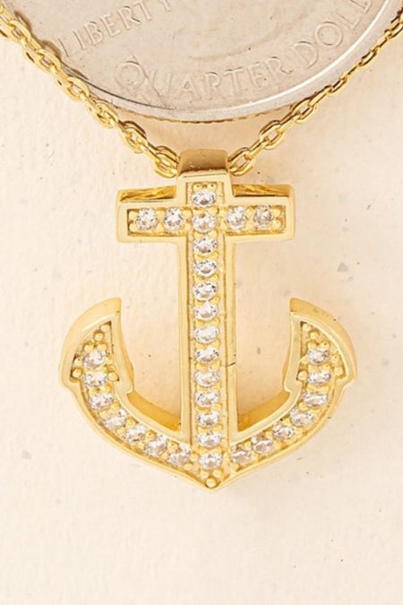 Fame Anchor Pendant Alloy Necklace - S. M. & Co.