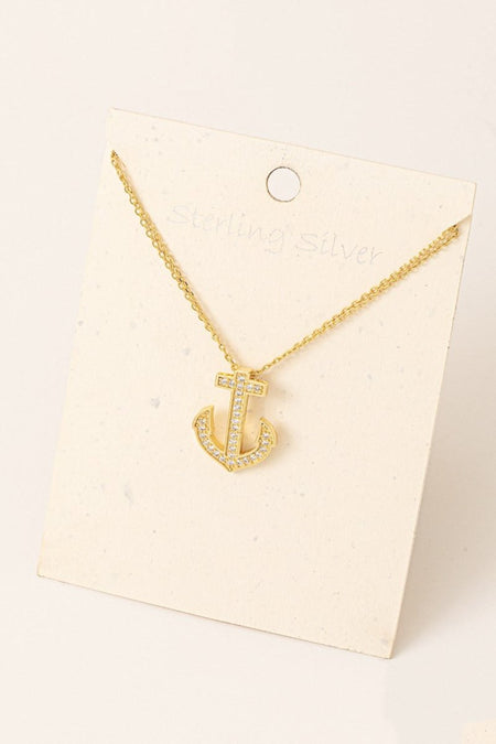 Fame Anchor Pendant Alloy Necklace - S. M. & Co.