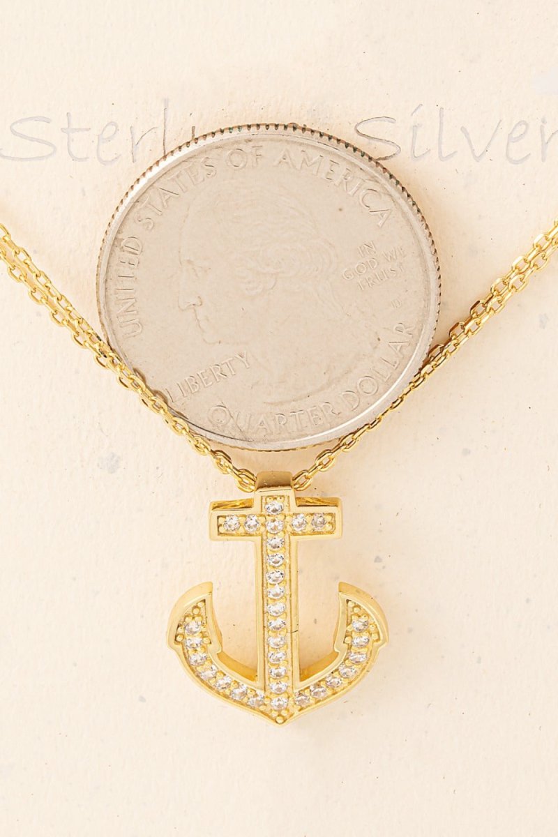 Fame Anchor Pendant Alloy Necklace - S. M. & Co.