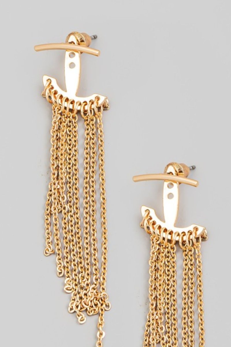 Fame Mini Chain Dangle Fringe Earrings - S. M. & Co.