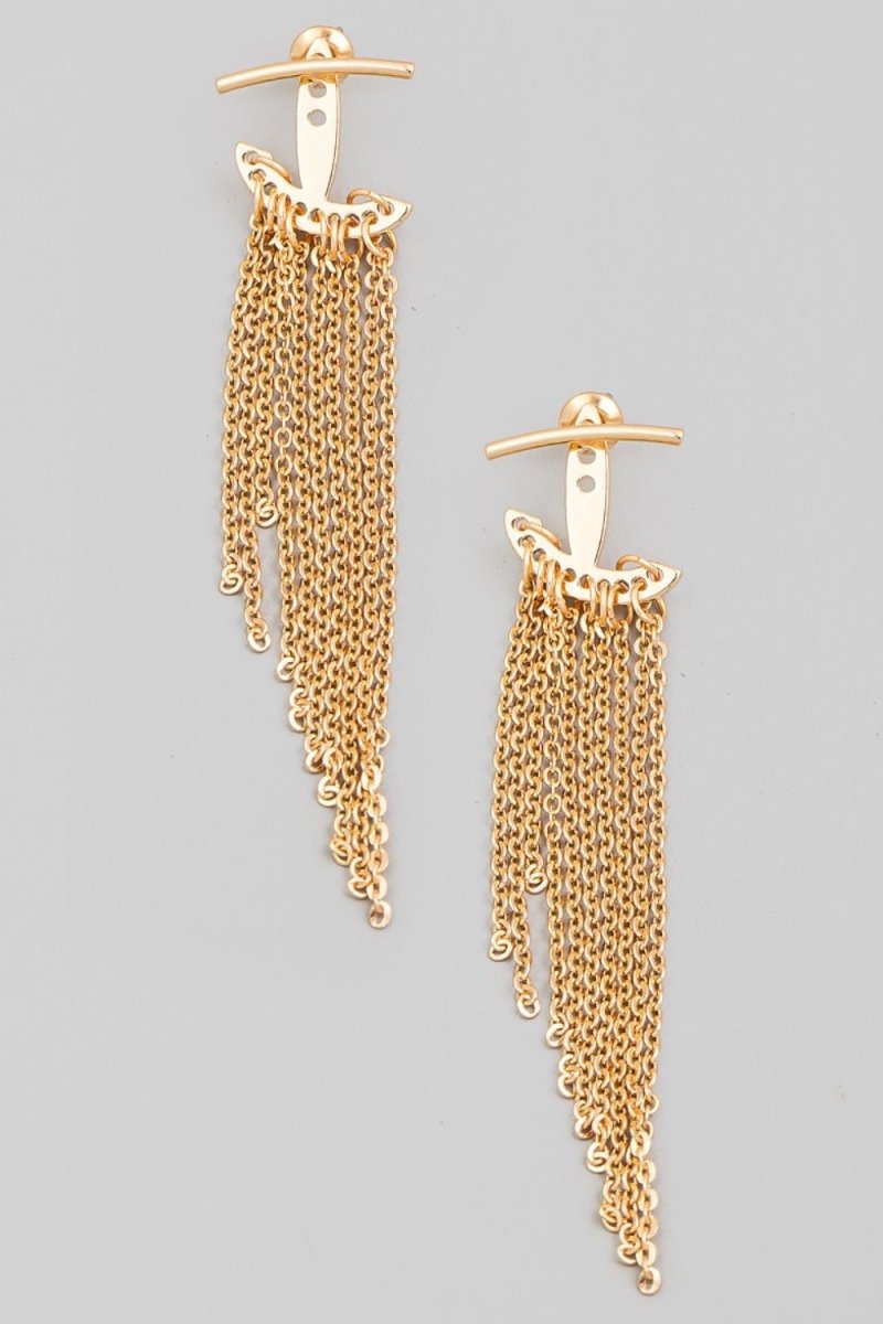 Fame Mini Chain Dangle Fringe Earrings - S. M. & Co.