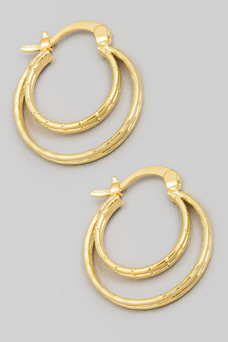 Fame Pincatch Double Circle Hoop Earrings - S. M. & Co.