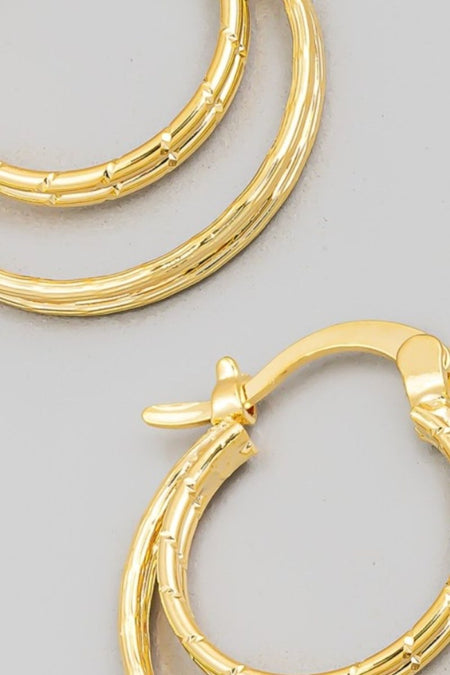 Fame Pincatch Double Circle Hoop Earrings - S. M. & Co.