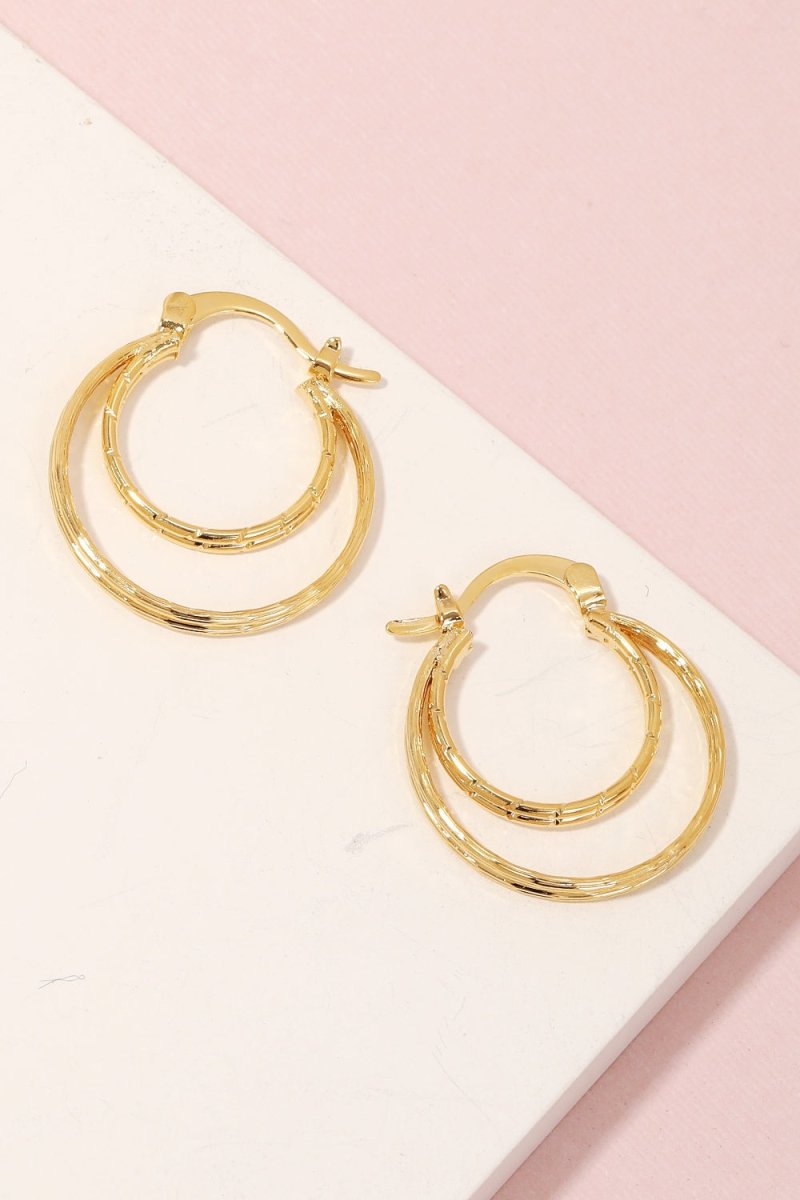 Fame Pincatch Double Circle Hoop Earrings - S. M. & Co.