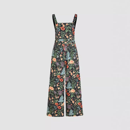 Floral Wide Leg Overalls - S. M. & Co.