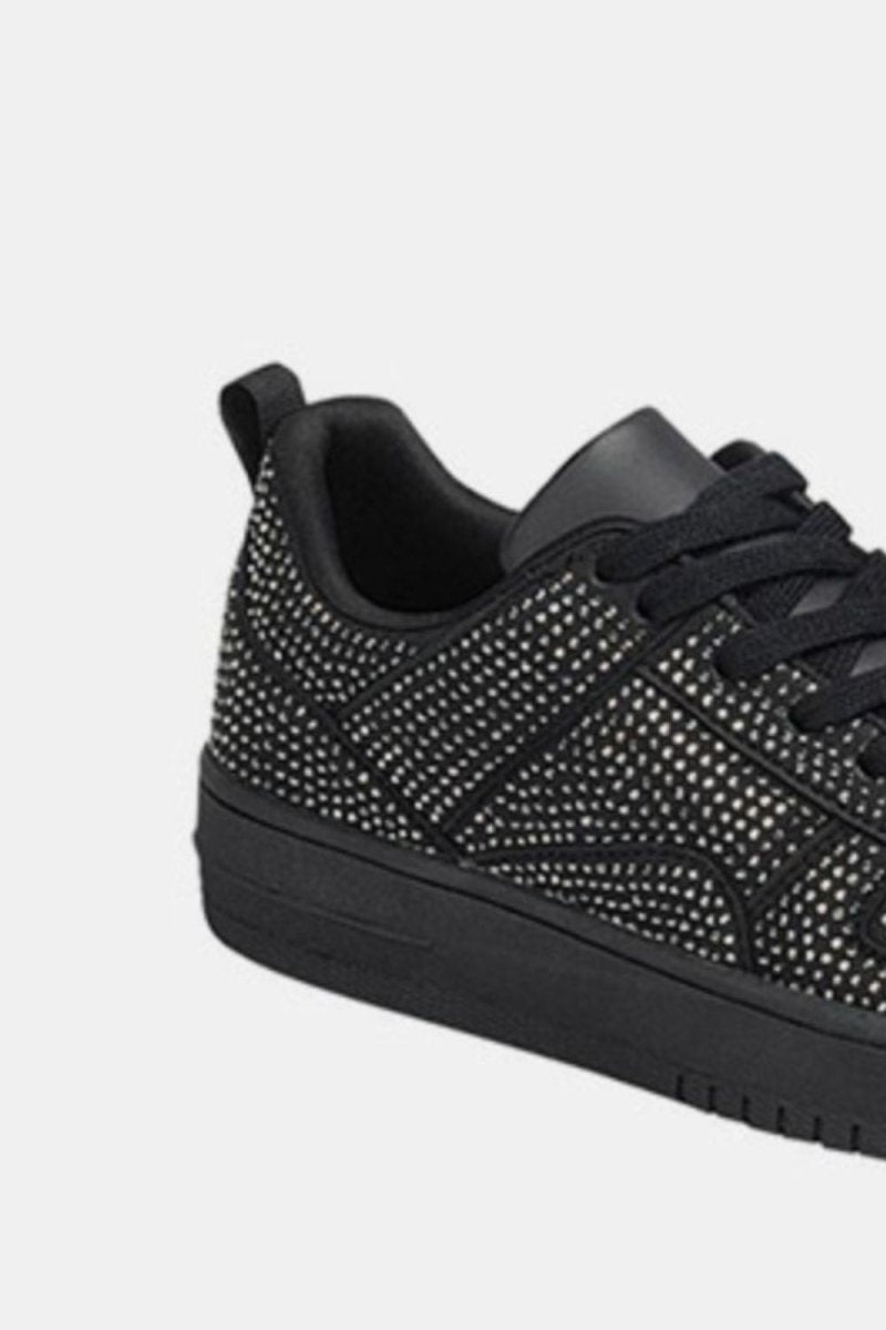 Forever Link Rhinestone Platform Flat Sneakers - S. M. & Co.