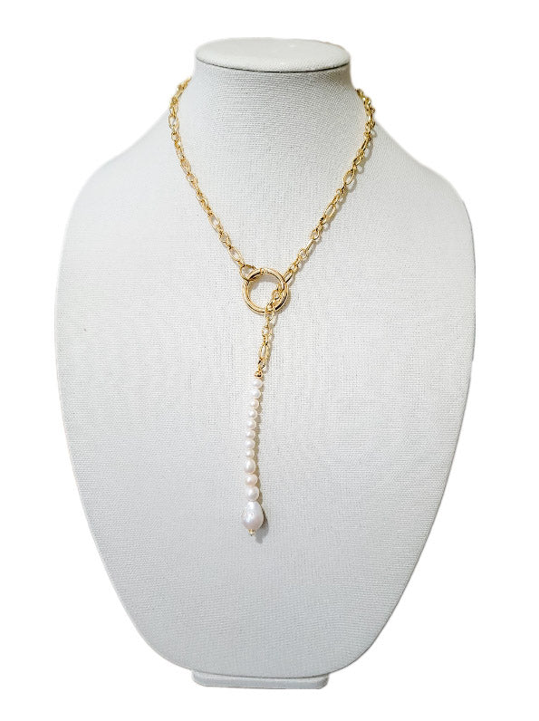 Freshwater Pearl Lariat Necklace