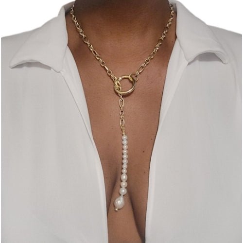 Freshwater Pearl Lariat Necklace