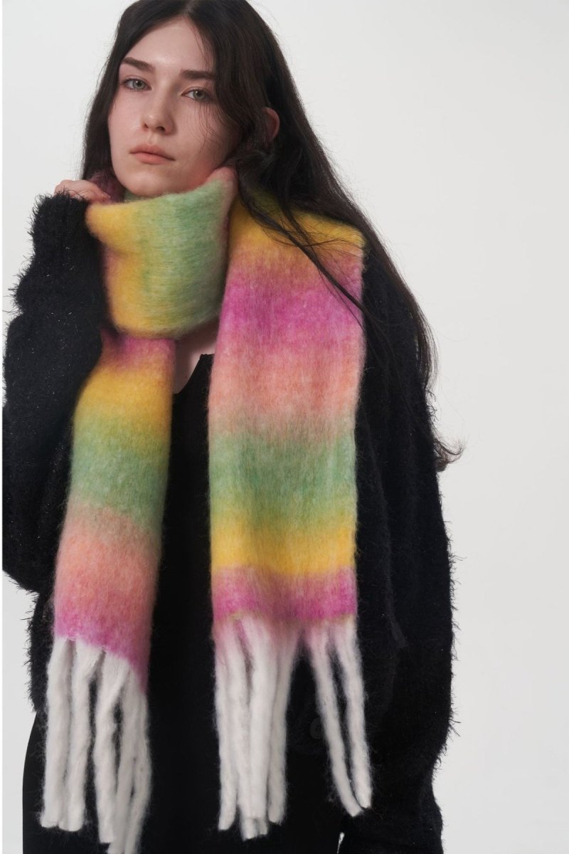 Fringe Gradient Thermal Scarf - S. M. & Co.