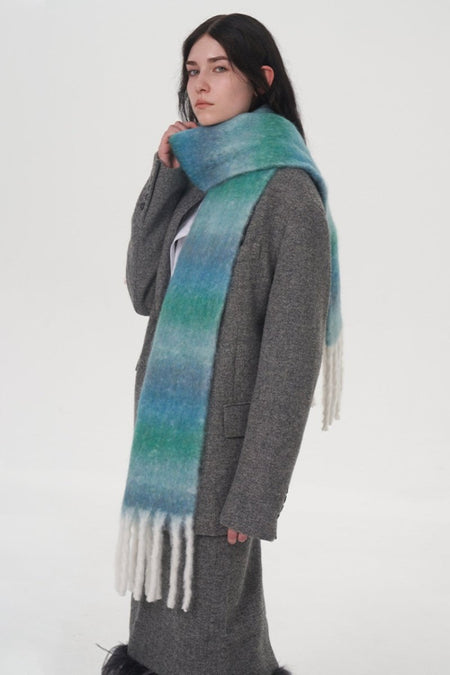 Fringe Gradient Thermal Scarf - S. M. & Co.