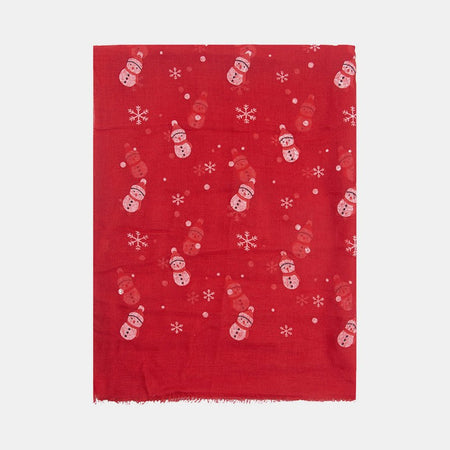 Fringe Snowman Polyester Scarf - S. M. & Co.