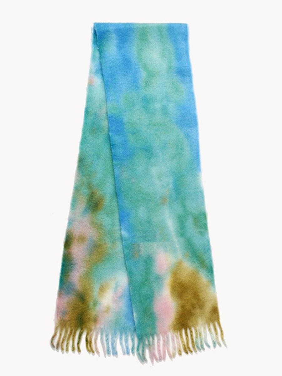 Fringe Tie - Dye Polyester Scarf - S. M. & Co.