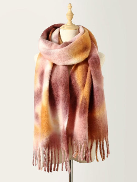 Fringe Tie - Dye Polyester Scarf - S. M. & Co.