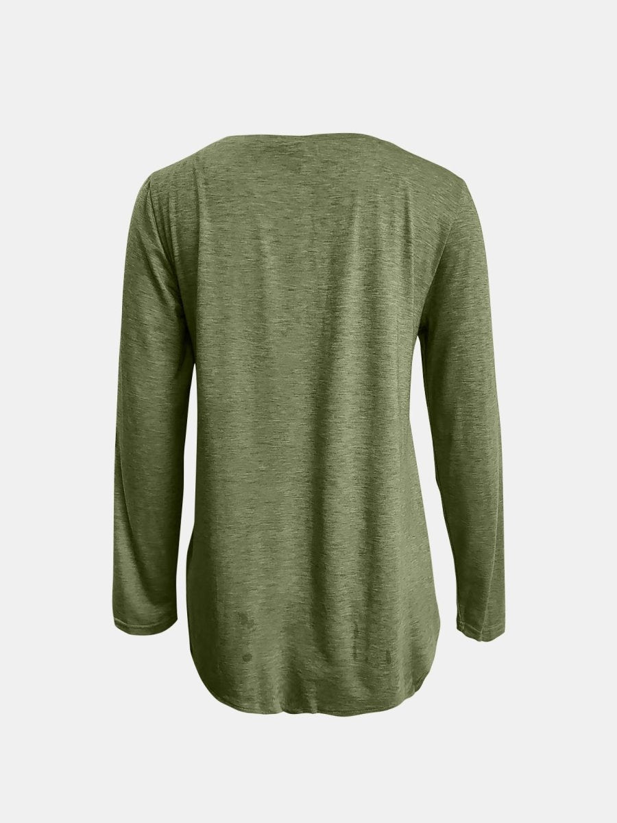 Full Size Reindeer Round Neck Long Sleeve T-Shirt - S. M. & Co.