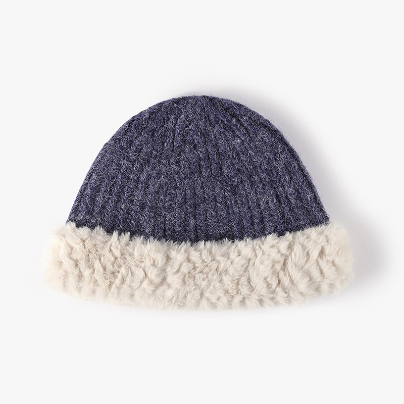 Fuzzy Hem Knit Hat - S. M. & Co.