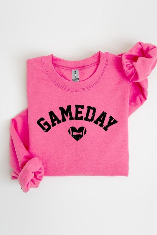 Game Day Football Heart Graphic Sweatshirts - S. M. & Co.