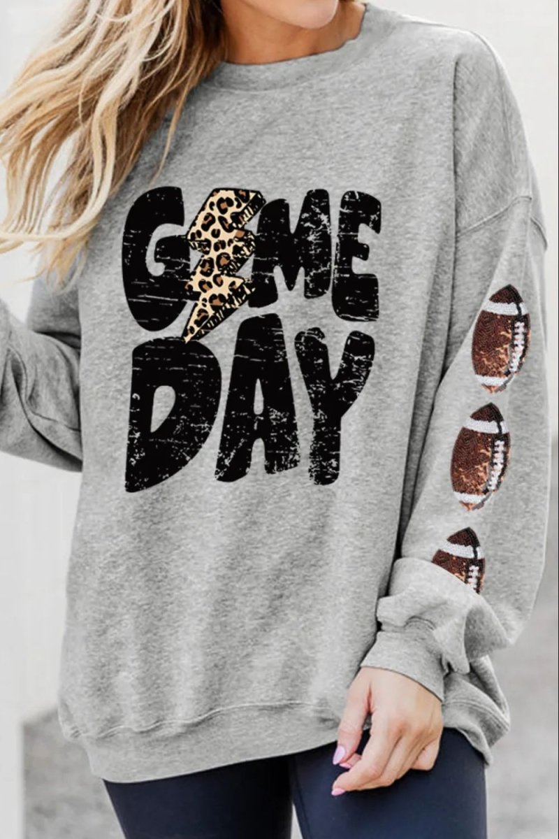 GAME DAY Football Long Sleeve Sweatshirt - S. M. & Co.