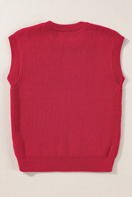 GAME DAY Round Neck Sweater Vest - S. M. & Co.