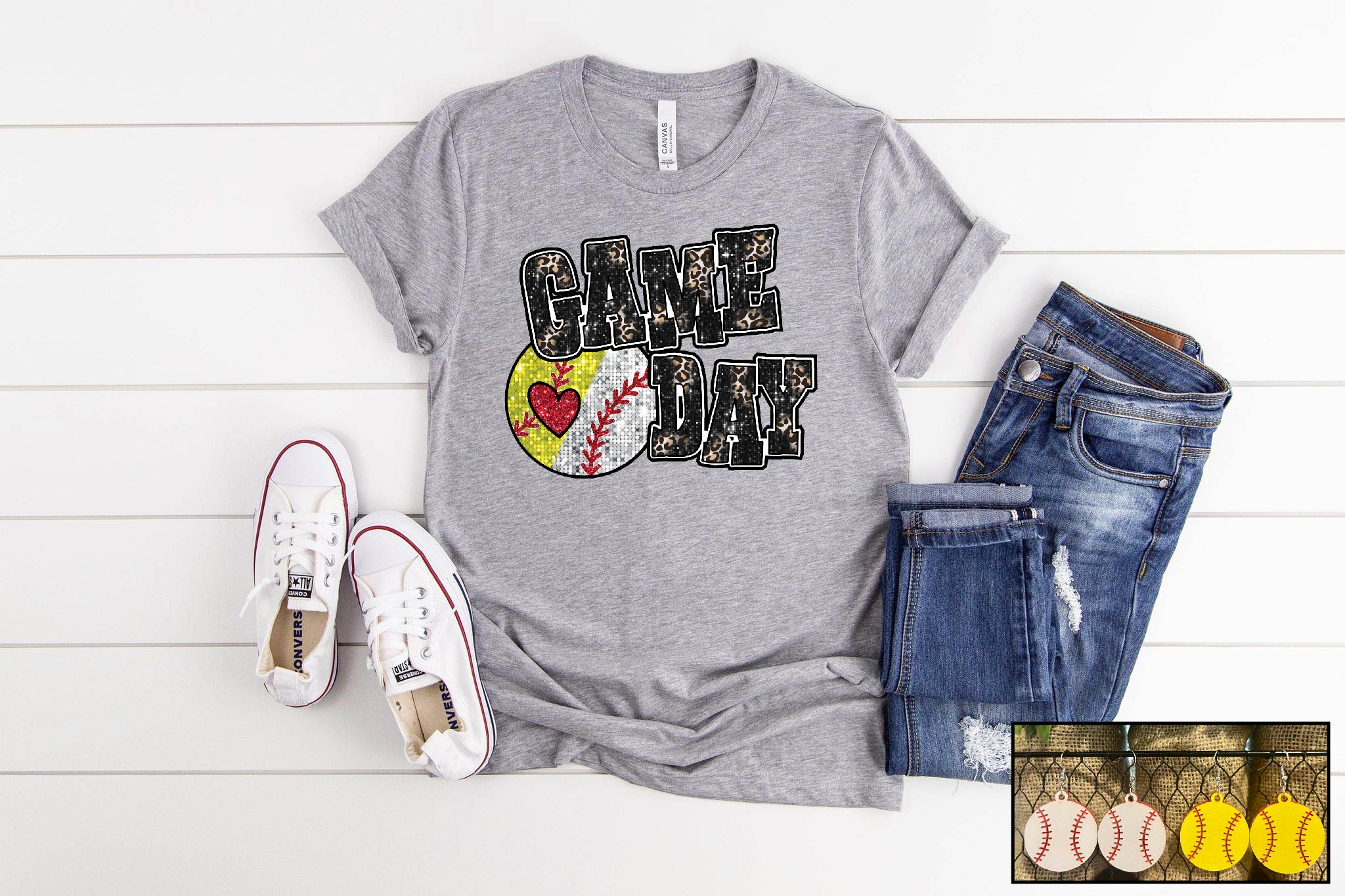 Game Day- Baseball/Softball Glitter Look - S. M. & Co. Shirts & Tops