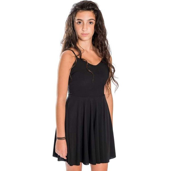 Girls Cage Back Skater Dress - S. M. & Co.