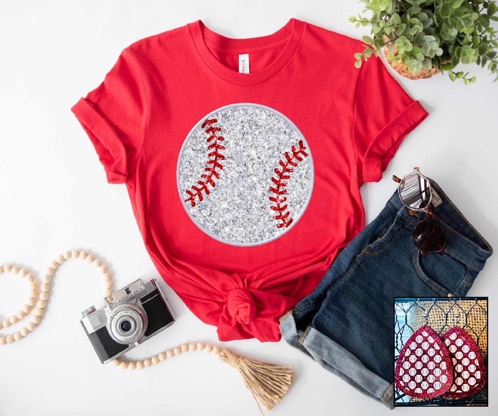 Glitter Baseball - S. M. & Co. Shirts & Tops