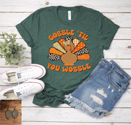 Gobble Til You Wobble Heather Forest Green - S. M. & Co.