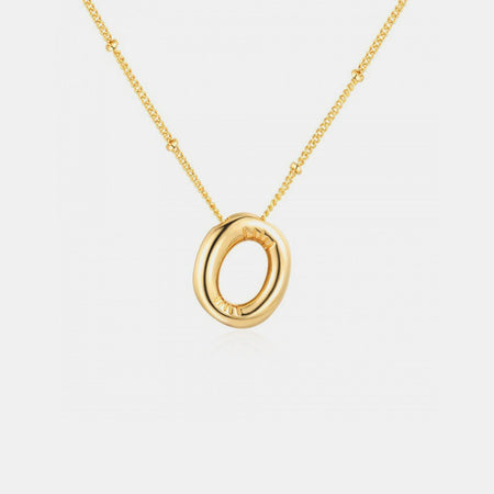 Gold-Plated Bubble Initial Necklace - S. M. & Co. Necklace