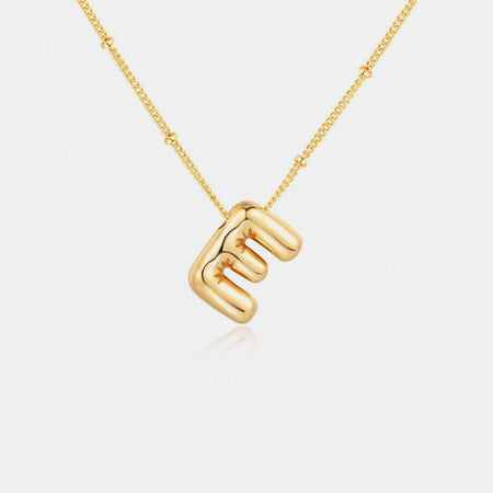 Gold-Plated Bubble Initial Necklace - S. M. & Co. Necklace