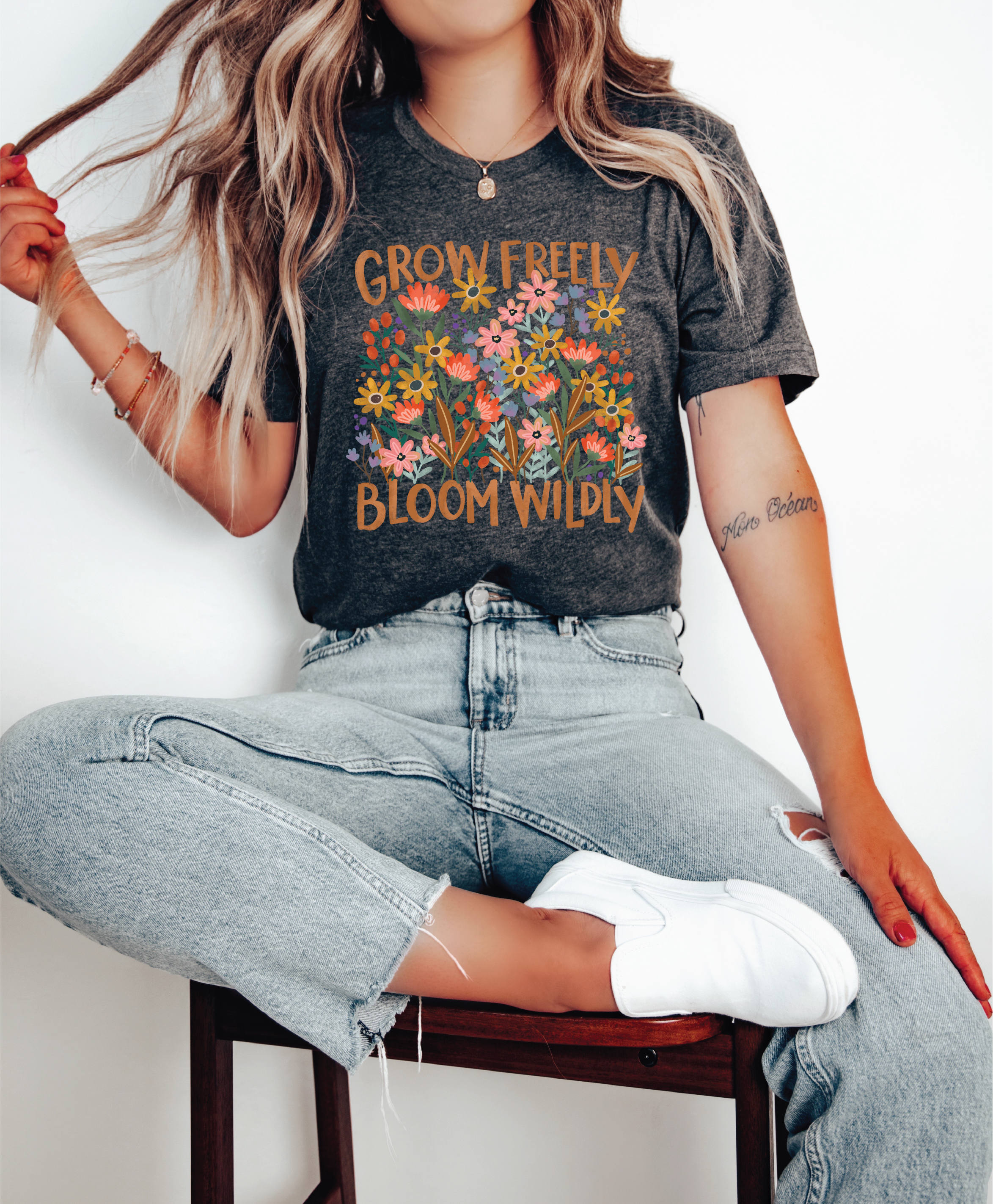 Grow Freely, Bloom Wildly Graphic Tee