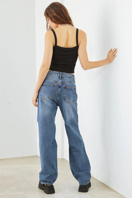 HAMMER COLLECTION Distressed High Waist Jeans - S. M. & Co. Denim Jeans