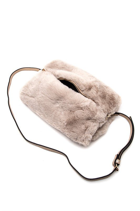 Hand Warmer Faux Fur Crossbody Bag - S. M. & Co.