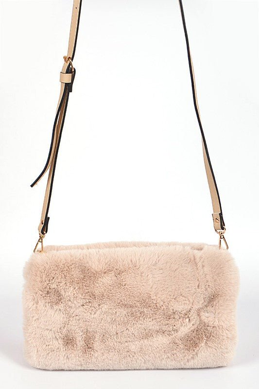 Hand Warmer Faux Fur Crossbody Bag - S. M. & Co.