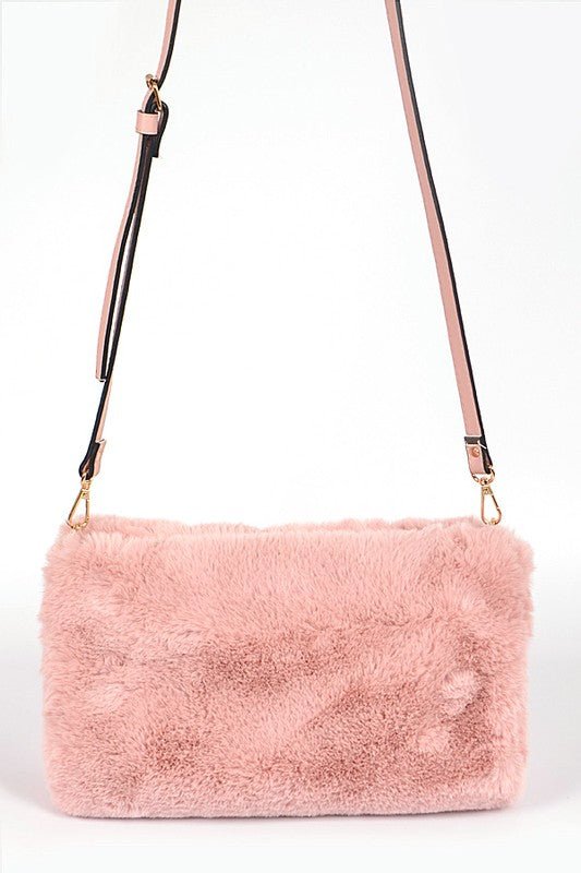 Hand Warmer Faux Fur Crossbody Bag - S. M. & Co.