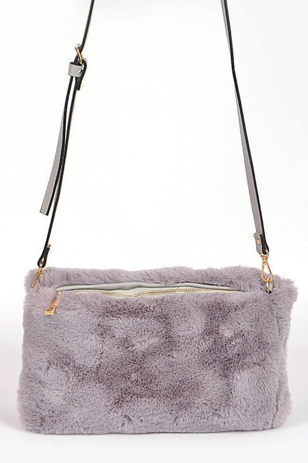 Hand Warmer Faux Fur Crossbody Bag - S. M. & Co.