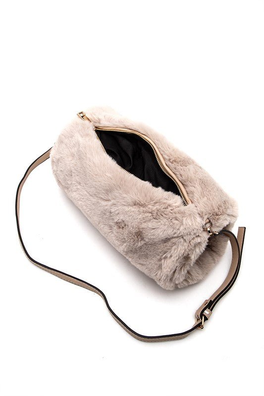 Hand Warmer Faux Fur Crossbody Bag - S. M. & Co.