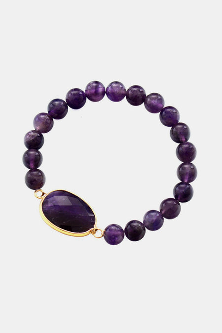 Handmade Amethyst Beaded Bracelet - S. M. & Co. Bracelet