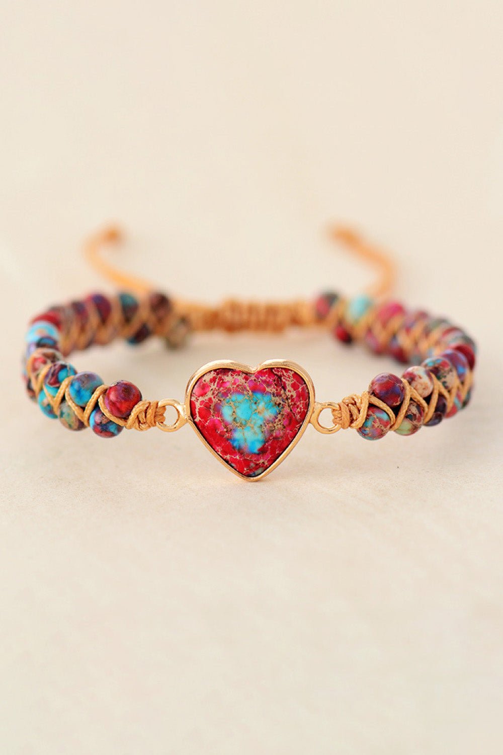 Handmade Heart Shape Natural Stone Bracelet - S. M. & Co. Bracelet