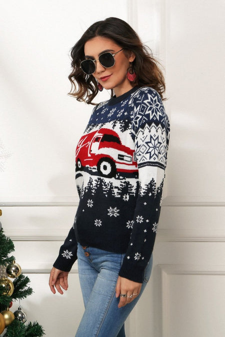 HAPPY Christmas Raglan Sleeve Sweater - S. M. & Co.