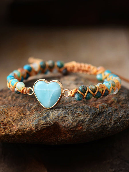 Heart Shape Beaded Bracelet - S. M. & Co. Bracelet