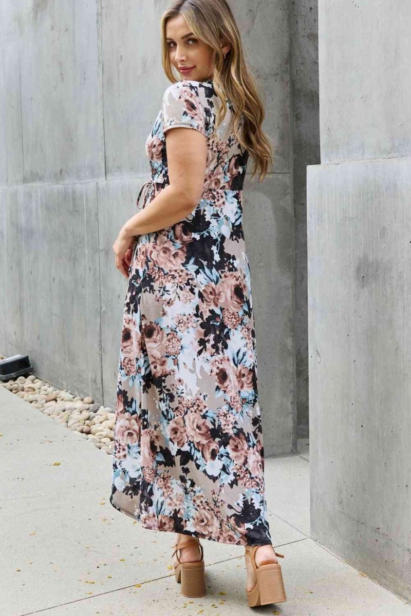 Heimish Give Me Roses Full Size Floral Maxi Wrap Dress - S. M. & Co.