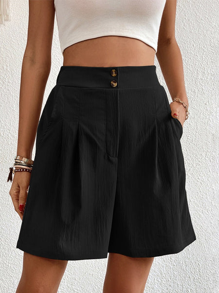 High Waist Shorts with Pockets - S. M. & Co. Shorts with Pockets