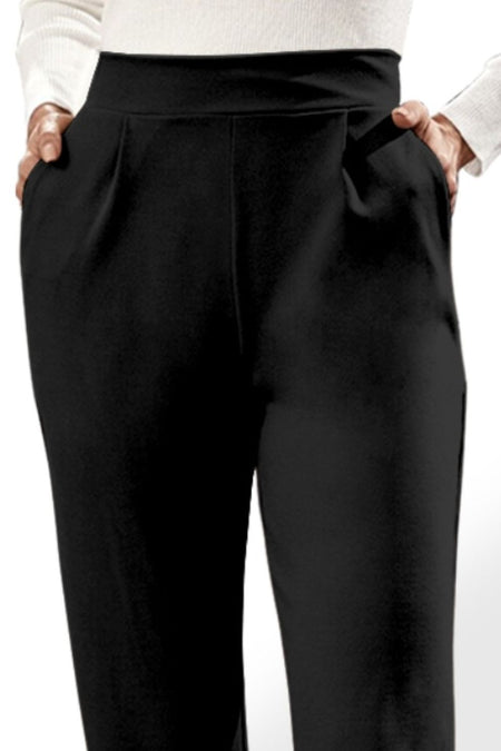 High Waist Straight Pants with Pockets - S. M. & Co. Pants