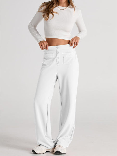 High Waist Wide Leg Pants - S. M. & Co.