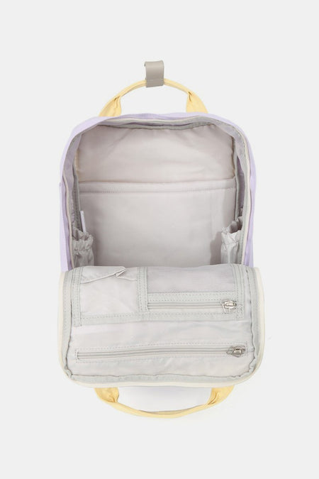 Himawari Contrast Water and Scratch - Resistant Nylon Backpack Bag - S. M. & Co.