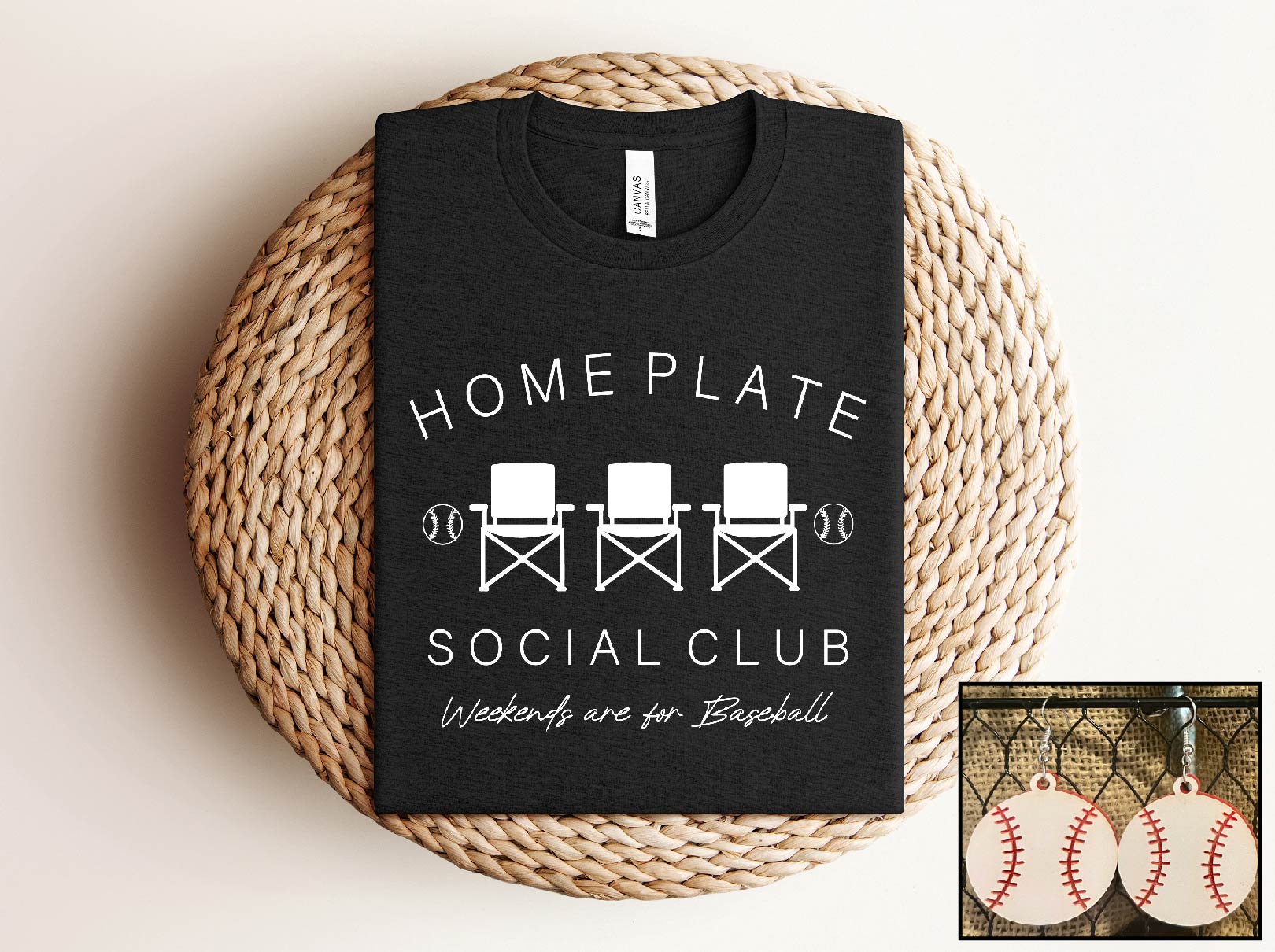 Home Plate Social Club- Baseball - S. M. & Co. Shirts & Tops