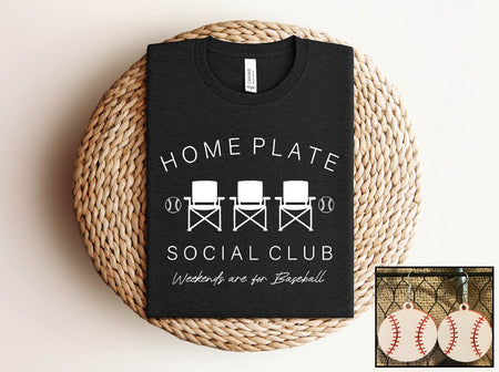 Home Plate Social Club- Baseball - S. M. & Co. Shirts & Tops