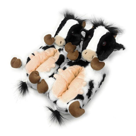 Howdy Cow - Kids' Cute Plush Animal Slippers - S. M. & Co. Slippers