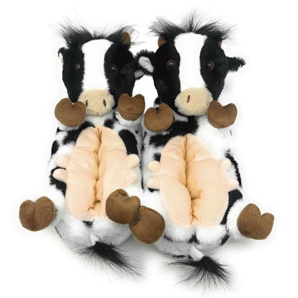 Howdy Cow - Kids' Cute Plush Animal Slippers - S. M. & Co. Slippers